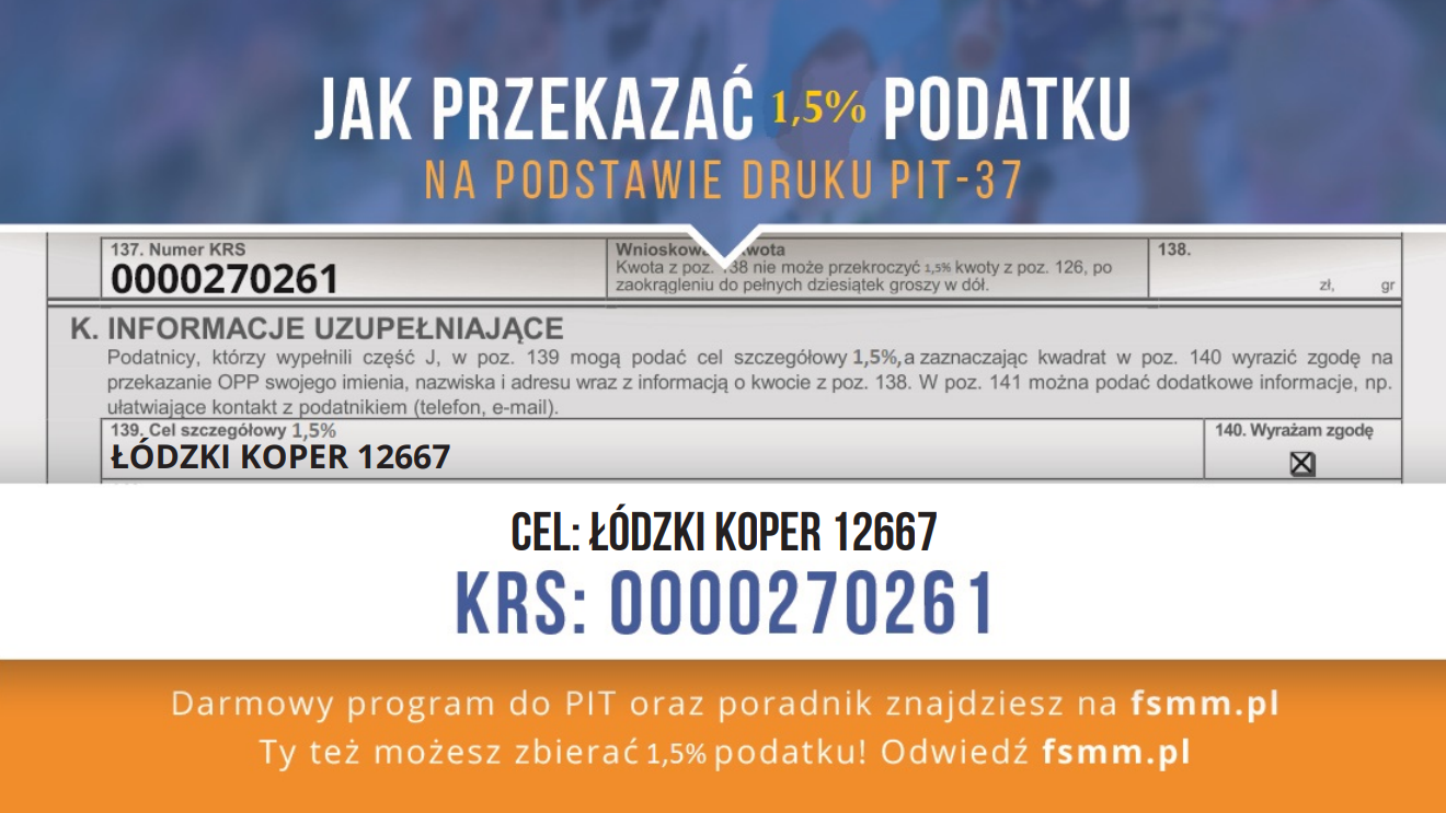 1,5% podatku dla 1LO w Łodzi